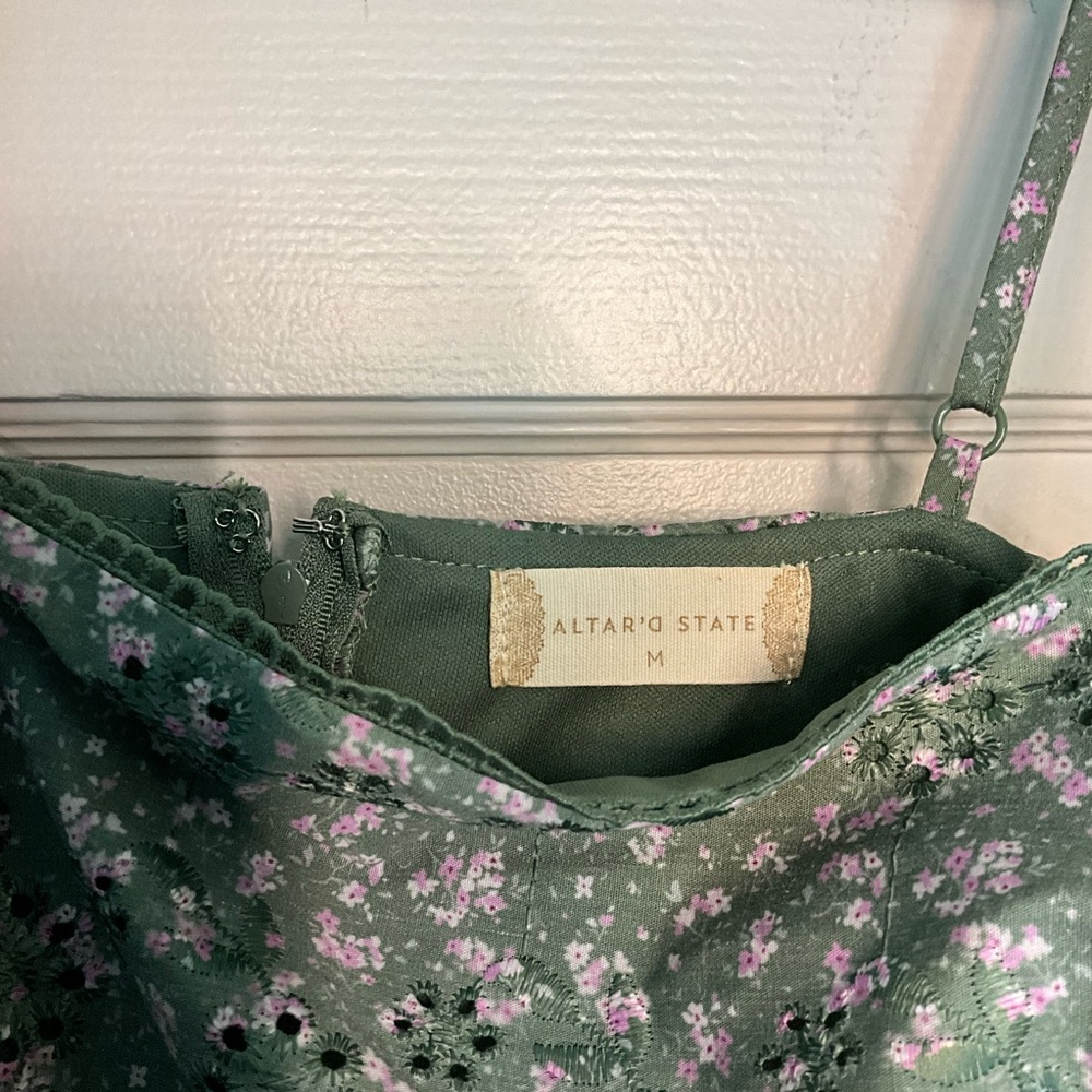 Altar'd State Green Floral Eyelet Dress - Picture 5 of 10